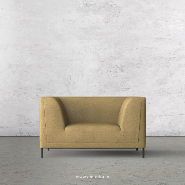 LUXURA 1 Seater Sofa in Fab Leather Fabric - SFA017 FL01