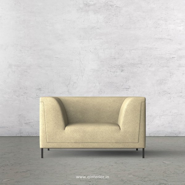 LUXURA 1 Seater Sofa in Fab Leather Fabric - SFA017 FL10