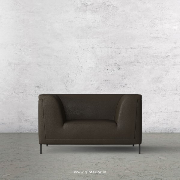 LUXURA 1 Seater Sofa in Fab Leather Fabric - SFA017 FL11