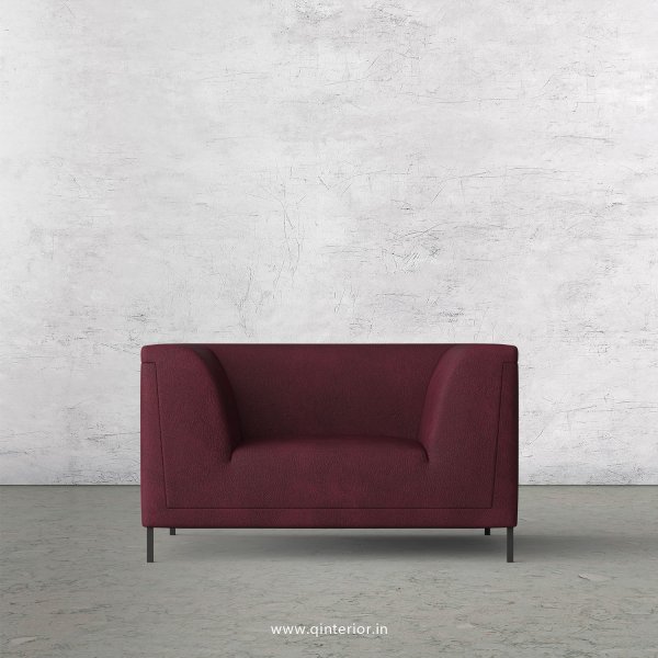 LUXURA 1 Seater Sofa in Fab Leather Fabric - SFA017 FL12