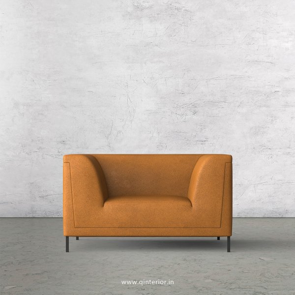 LUXURA 1 Seater Sofa in Fab Leather Fabric - SFA017 FL14
