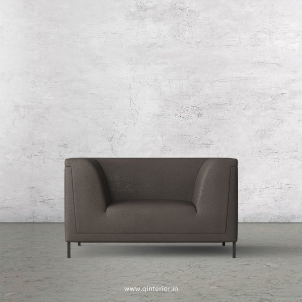 LUXURA 1 Seater Sofa in Fab Leather Fabric - SFA017 FL15