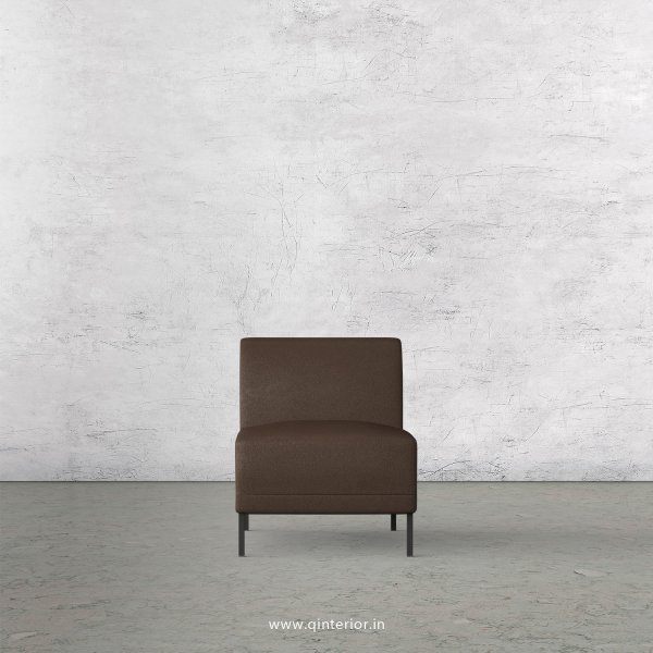 Luxura 1 Seater Modular Sofa in Fab Leather Fabric - MSFA007 FL16