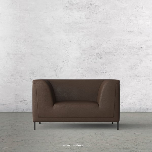 LUXURA 1 Seater Sofa in Fab Leather Fabric - SFA017 FL16