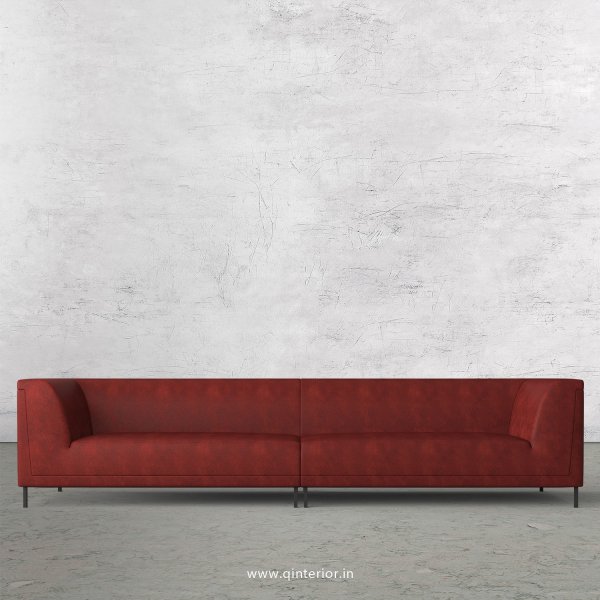 LUXURA 4 Seater Sofa in Fab Leather Fabric - SFA017 FL17
