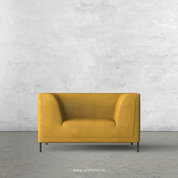 LUXURA 1 Seater Sofa in Fab Leather Fabric - SFA017 FL18