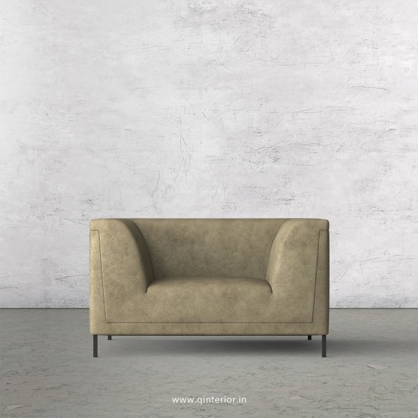 LUXURA 1 Seater Sofa in Fab Leather Fabric - SFA017 FL03