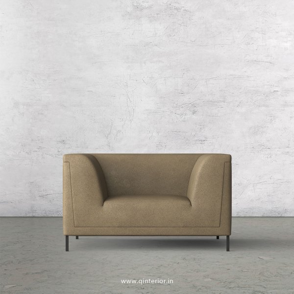 LUXURA 1 Seater Sofa in Fab Leather Fabric - SFA017 FL06