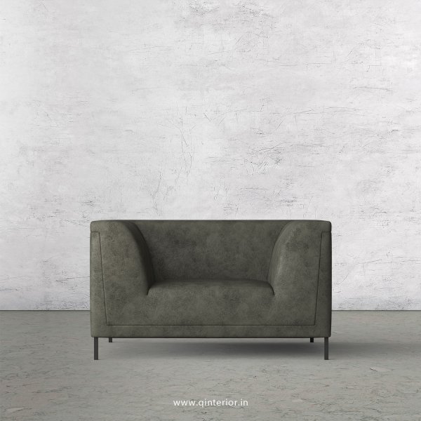 LUXURA 1 Seater Sofa in Fab Leather Fabric - SFA017 FL07