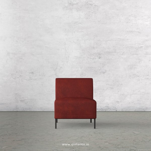 Luxura 1 Seater Modular Sofa in Fab Leather Fabric - MSFA007 FL08