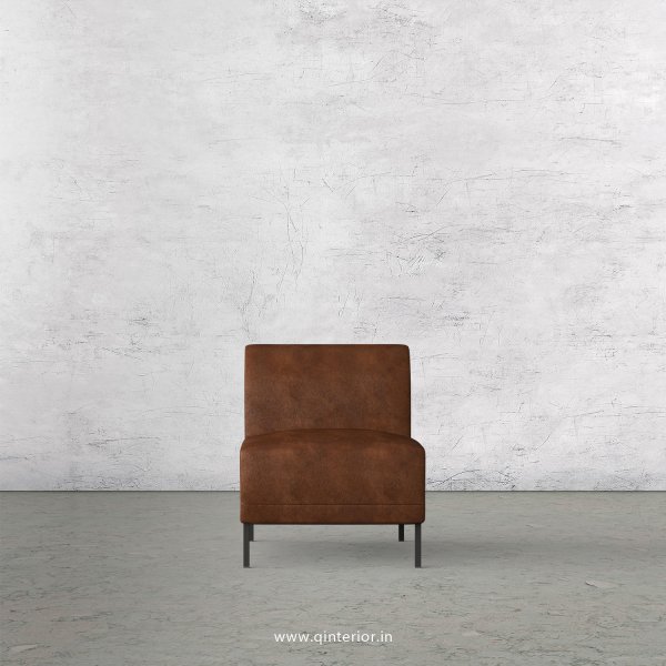 Luxura 1 Seater Modular Sofa in Fab Leather Fabric - MSFA007 FL09