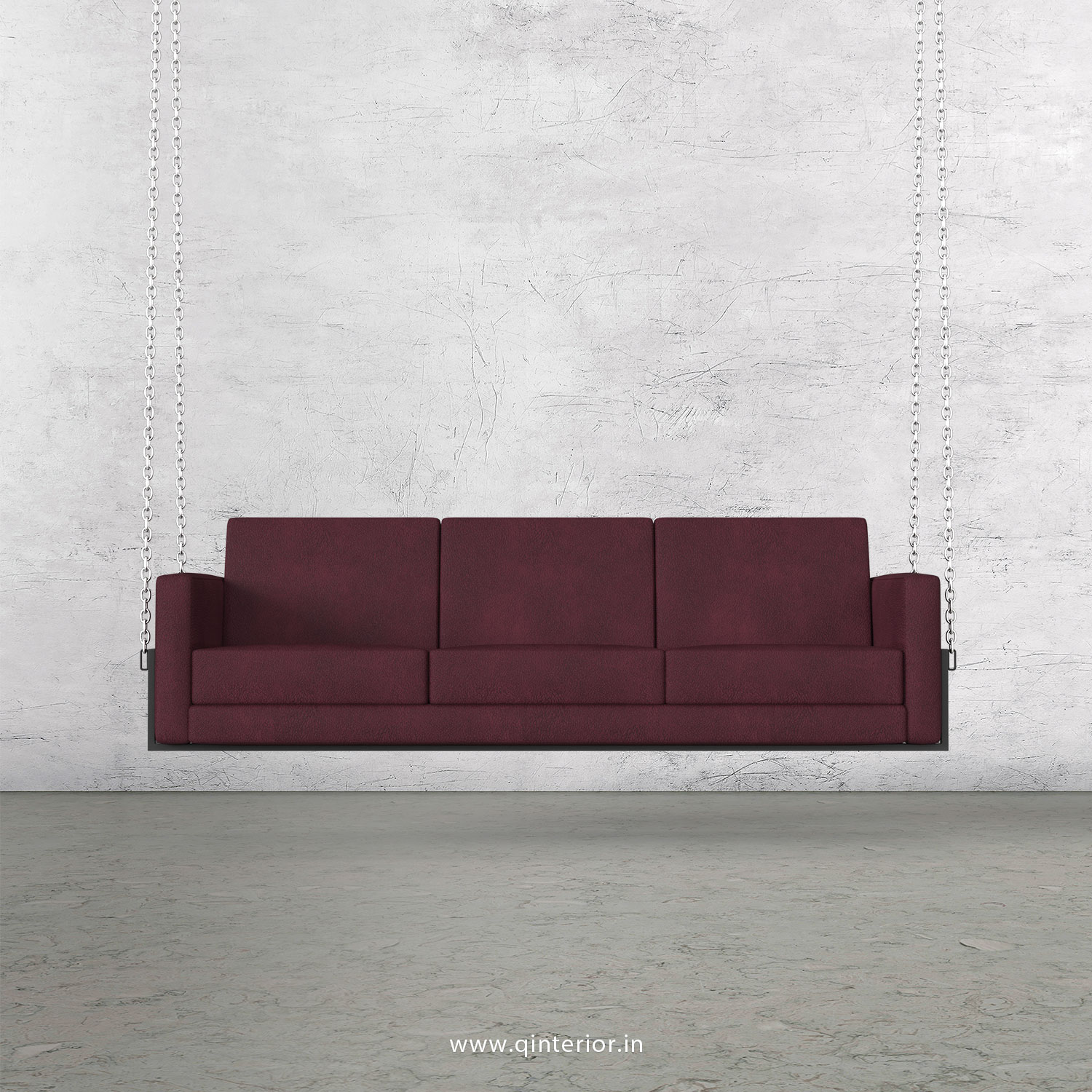 NIRVANA 3 Seater Swing Sofa in Fab Leather Fabric - SSF001 FL12