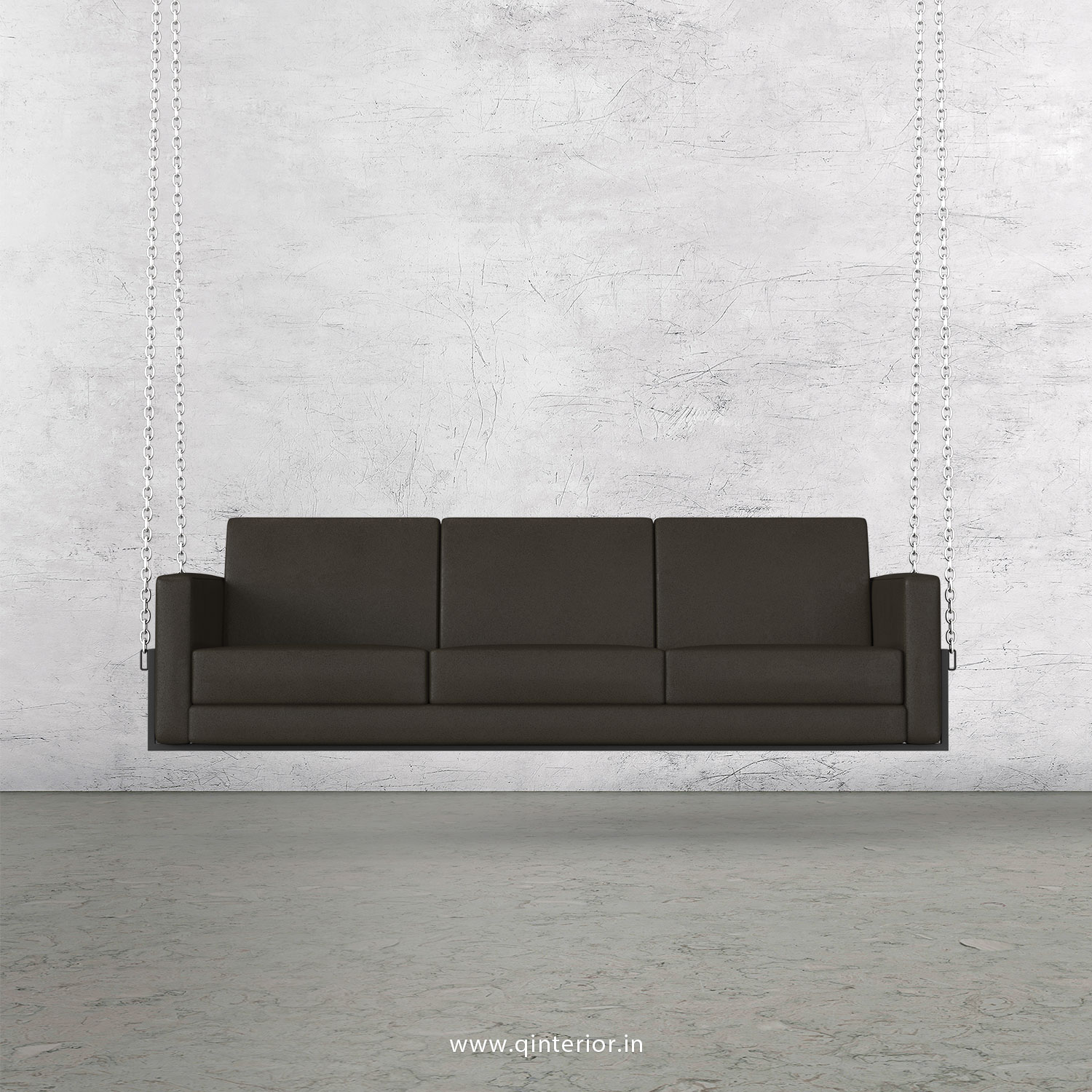 NIRVANA 3 Seater Swing Sofa in Fab Leather Fabric - SSF001 FL15