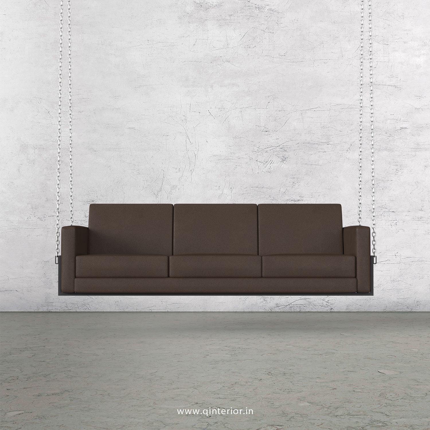 NIRVANA 3 Seater Swing Sofa in Fab Leather Fabric - SSF001 FL16