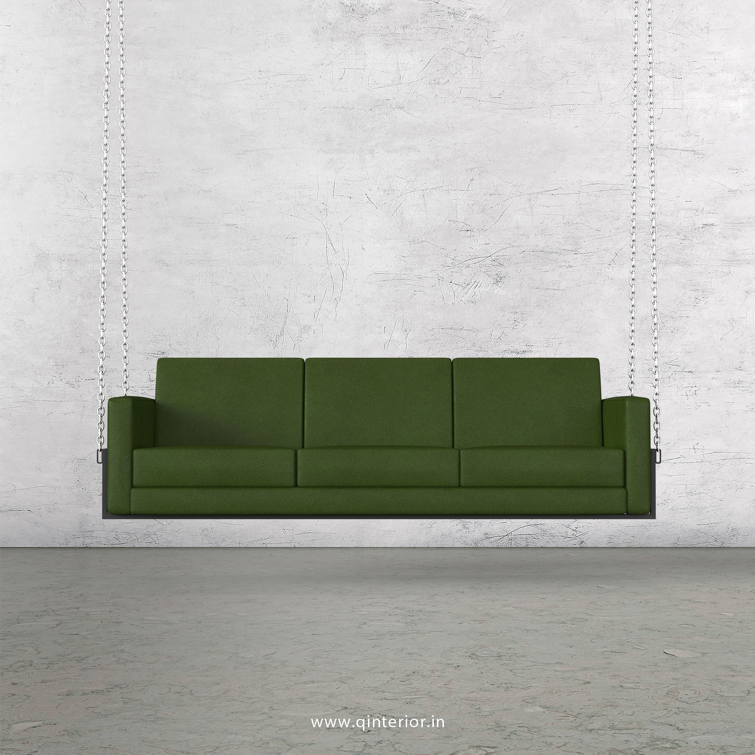 NIRVANA 3 Seater Swing Sofa in Fab Leather Fabric - SSF001 FL04