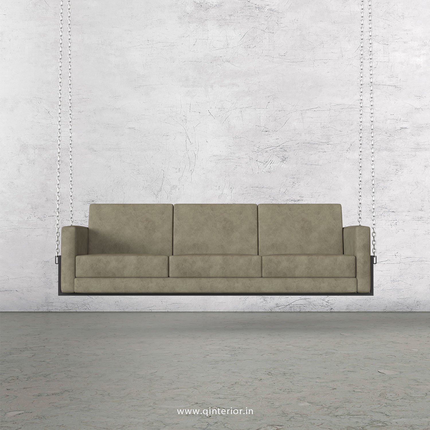 NIRVANA 3 Seater Swing Sofa in Fab Leather Fabric - SSF001 FL06