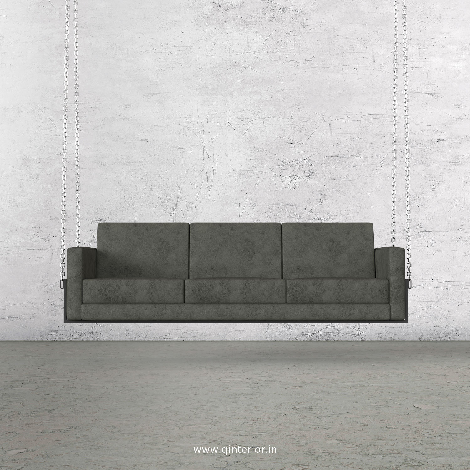 NIRVANA 3 Seater Swing Sofa in Fab Leather Fabric - SSF001 FL07