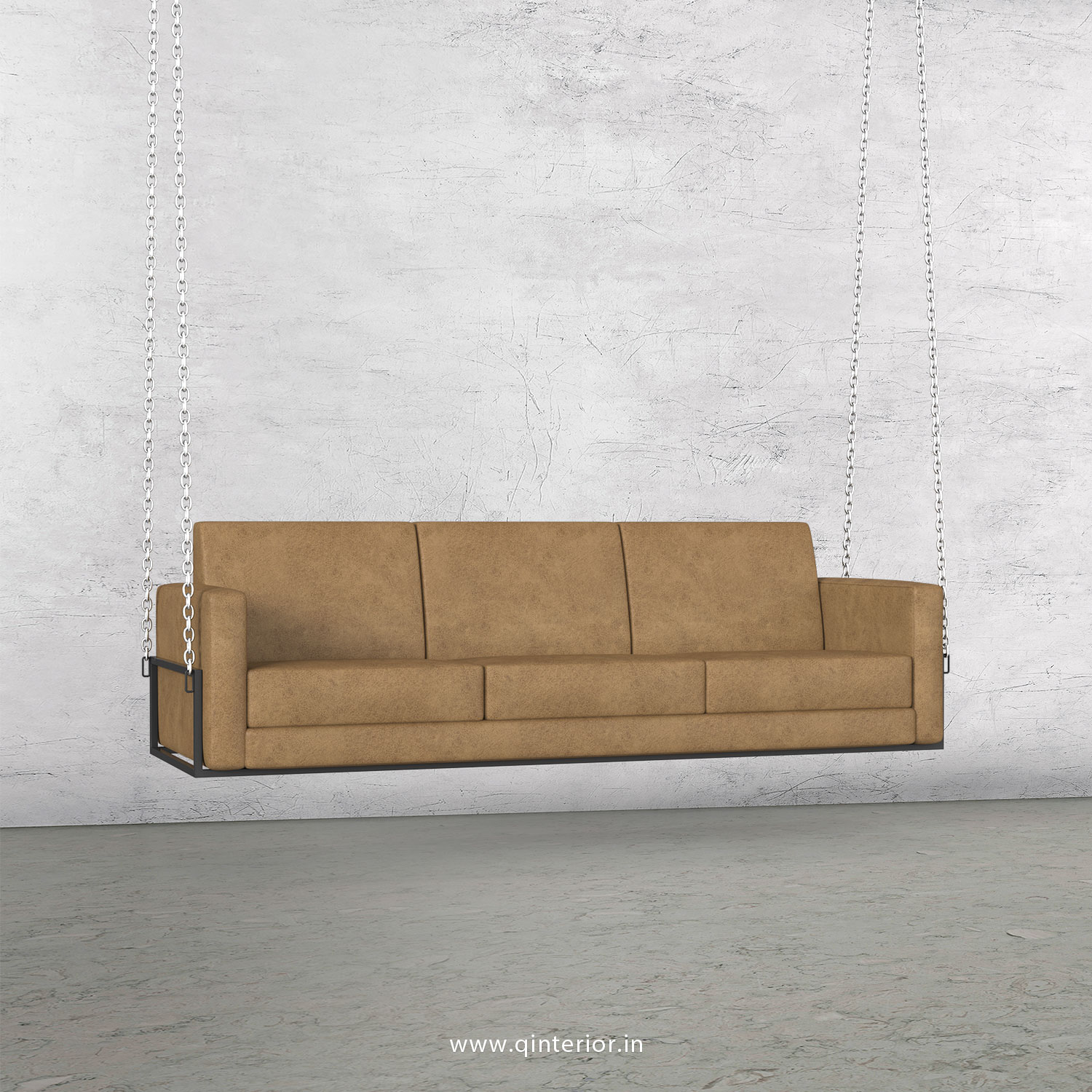 NIRVANA 3 Seater Swing Sofa in Fab Leather Fabric - SSF001 FL02