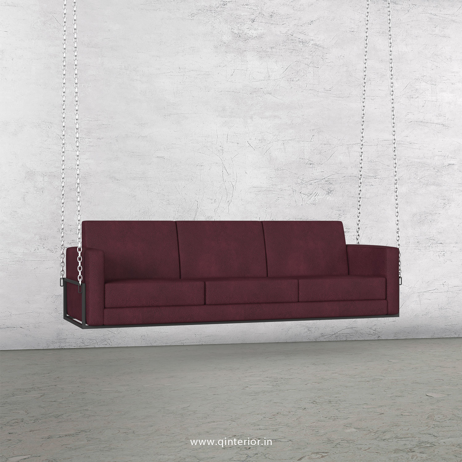 NIRVANA 3 Seater Swing Sofa in Fab Leather Fabric - SSF001 FL12
