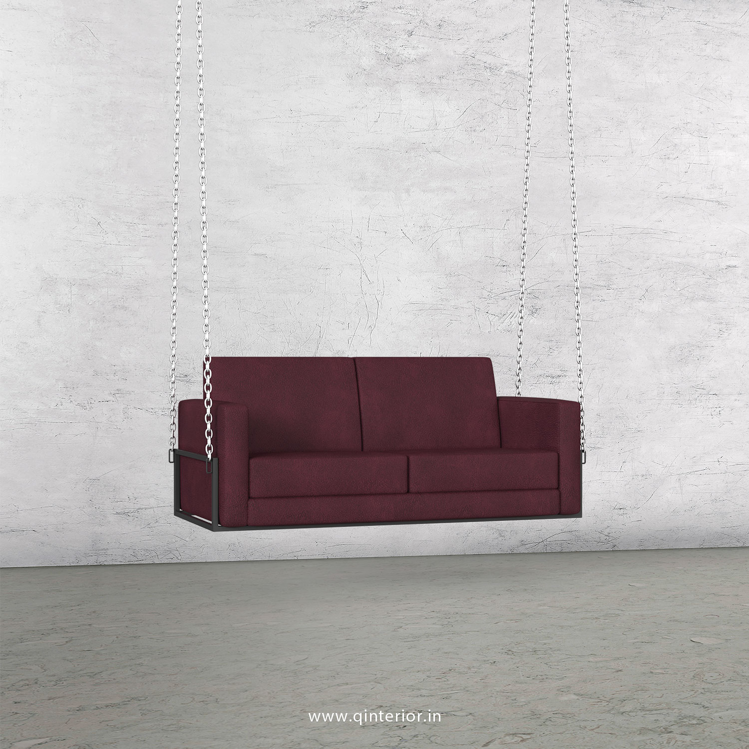 NIRVANA 2 Seater Swing Sofa in Fab Leather Fabric - SSF001 FL12