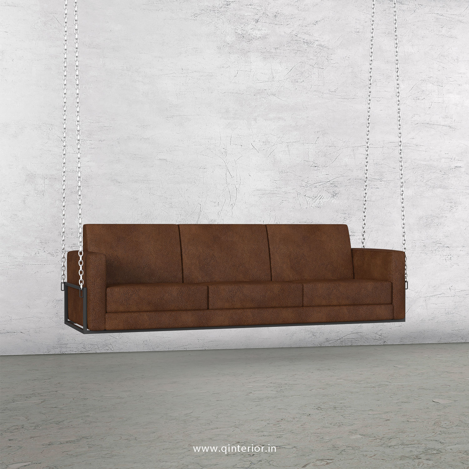 NIRVANA 3 Seater Swing Sofa in Fab Leather Fabric - SSF001 FL09