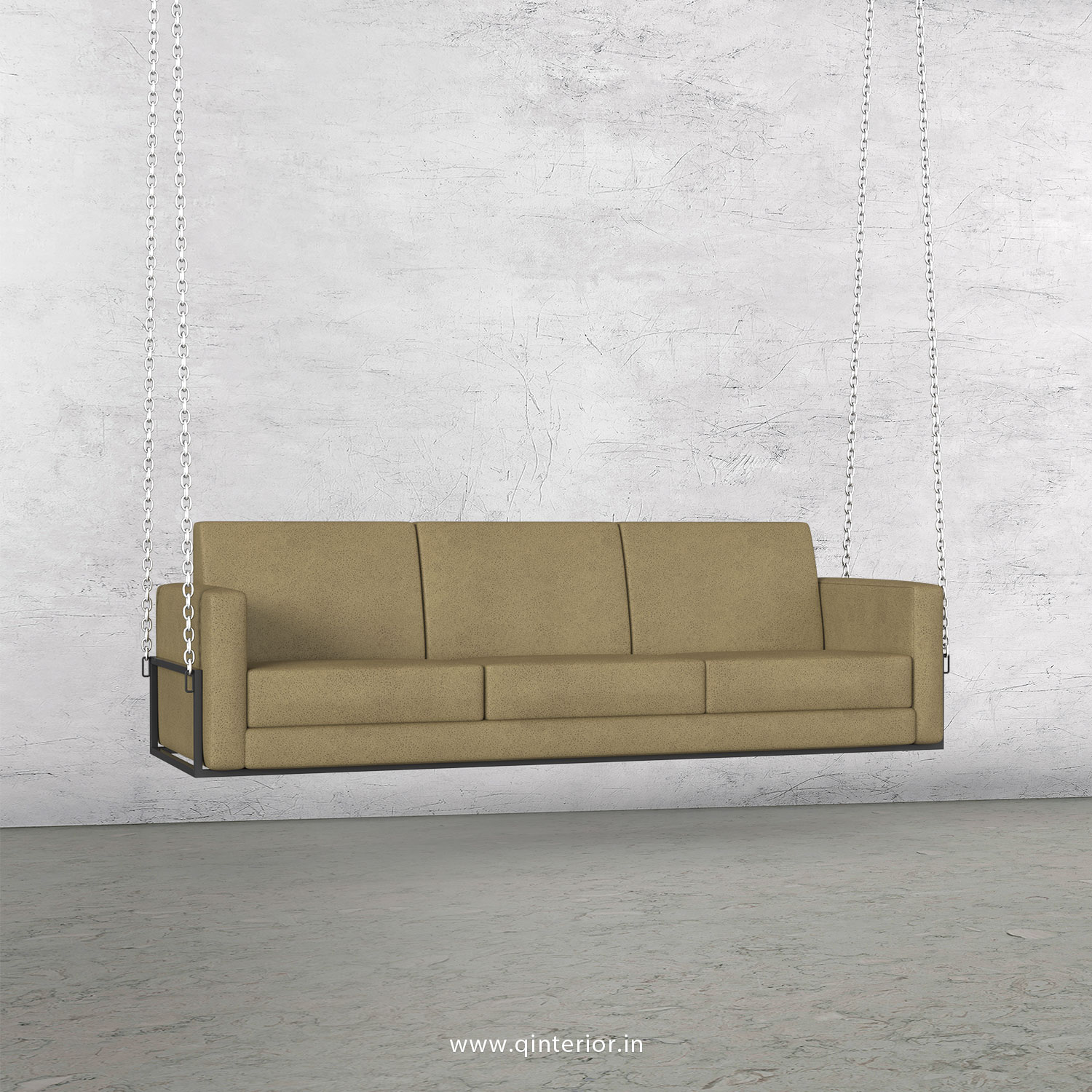 NIRVANA 3 Seater Swing Sofa in Fab Leather Fabric - SSF001 FL01
