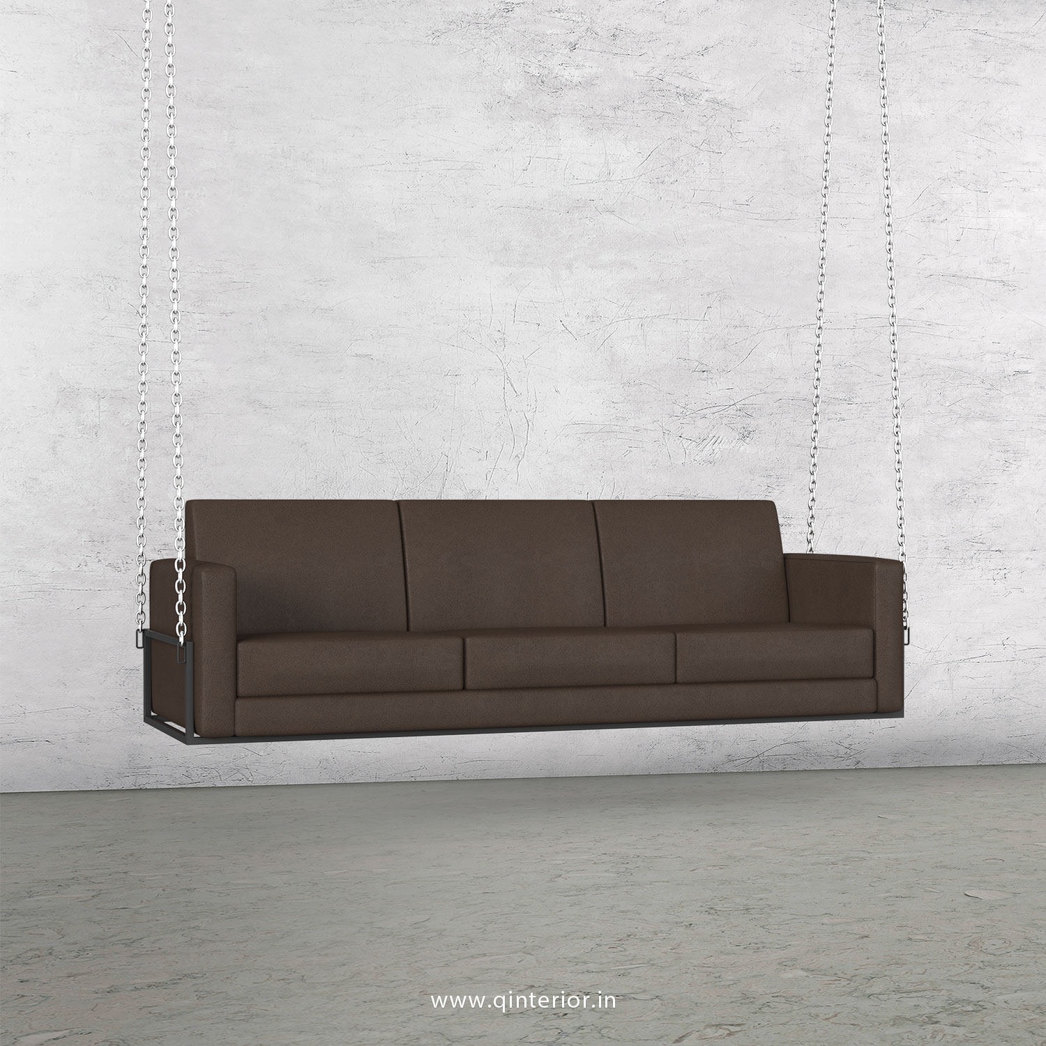 NIRVANA 3 Seater Swing Sofa in Fab Leather Fabric - SSF001 FL16