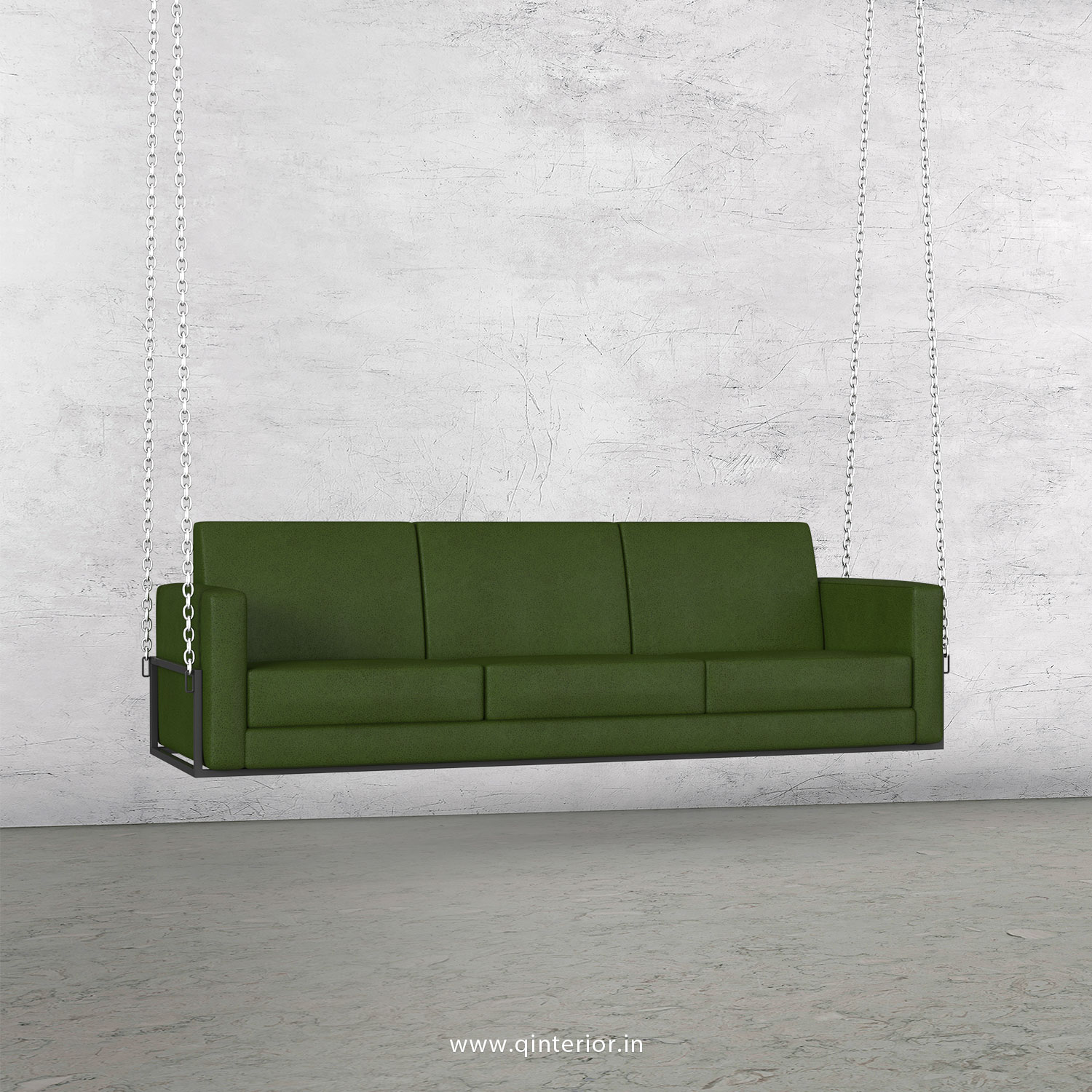 NIRVANA 3 Seater Swing Sofa in Fab Leather Fabric - SSF001 FL04