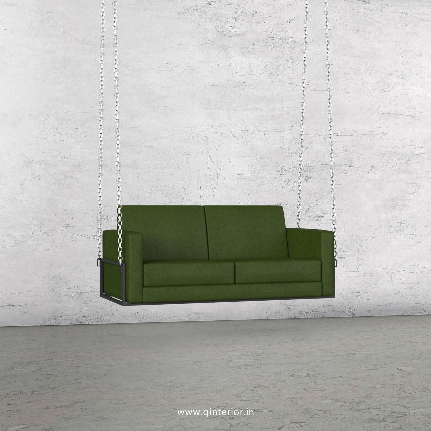 NIRVANA 2 Seater Swing Sofa in Fab Leather Fabric - SSF001 FL04