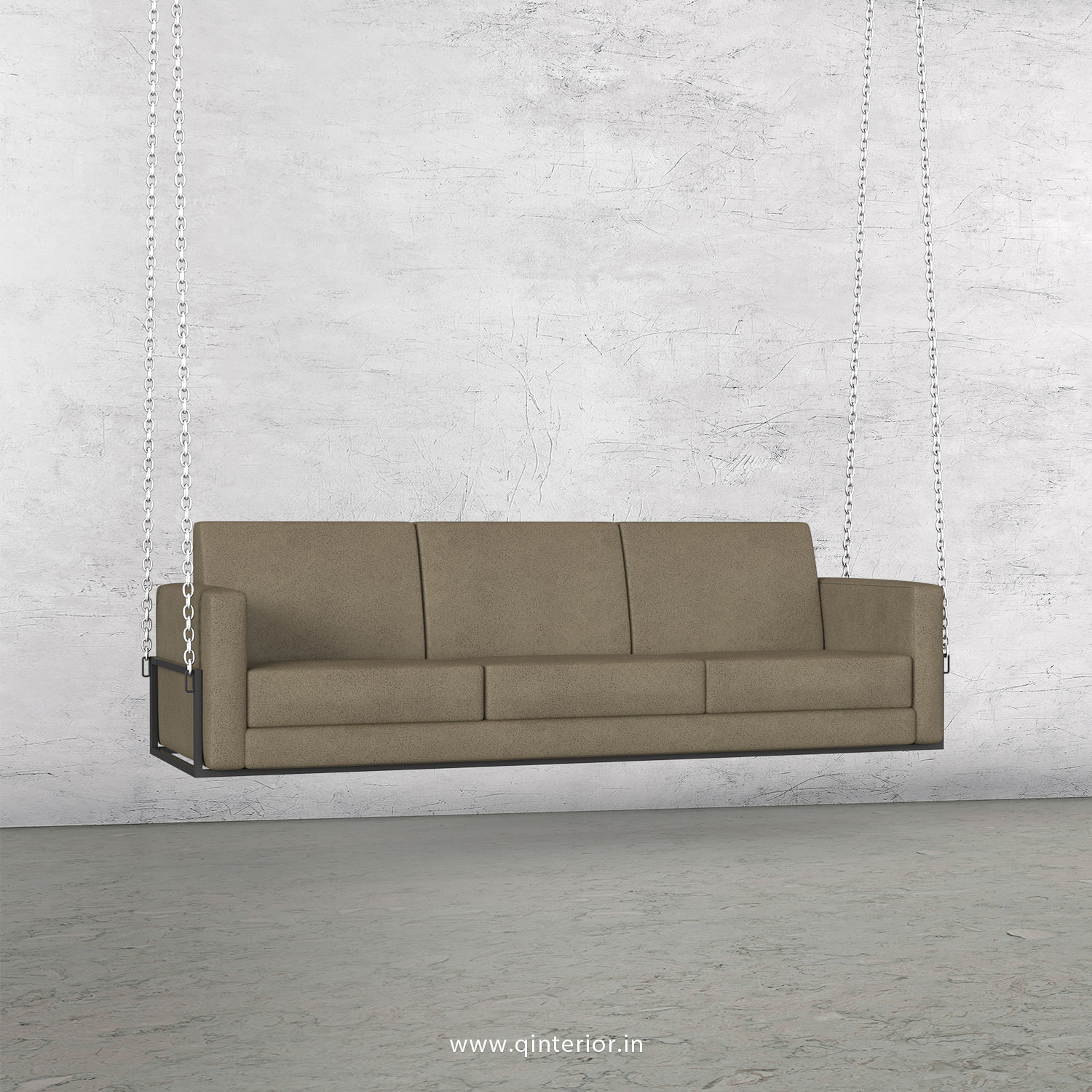 NIRVANA 3 Seater Swing Sofa in Fab Leather Fabric - SSF001 FL03