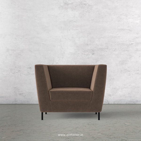 Gloria 1 Seater Sofa in Velvet Fabric - SFA018 VL02