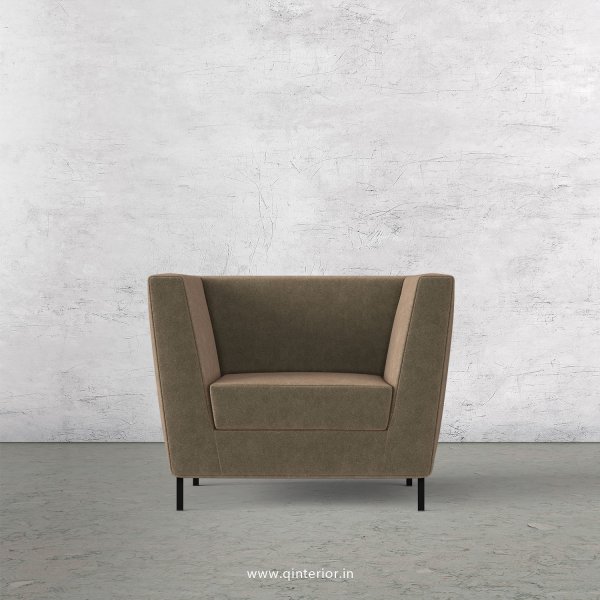 Gloria 1 Seater Sofa in Velvet Fabric - SFA018 VL03