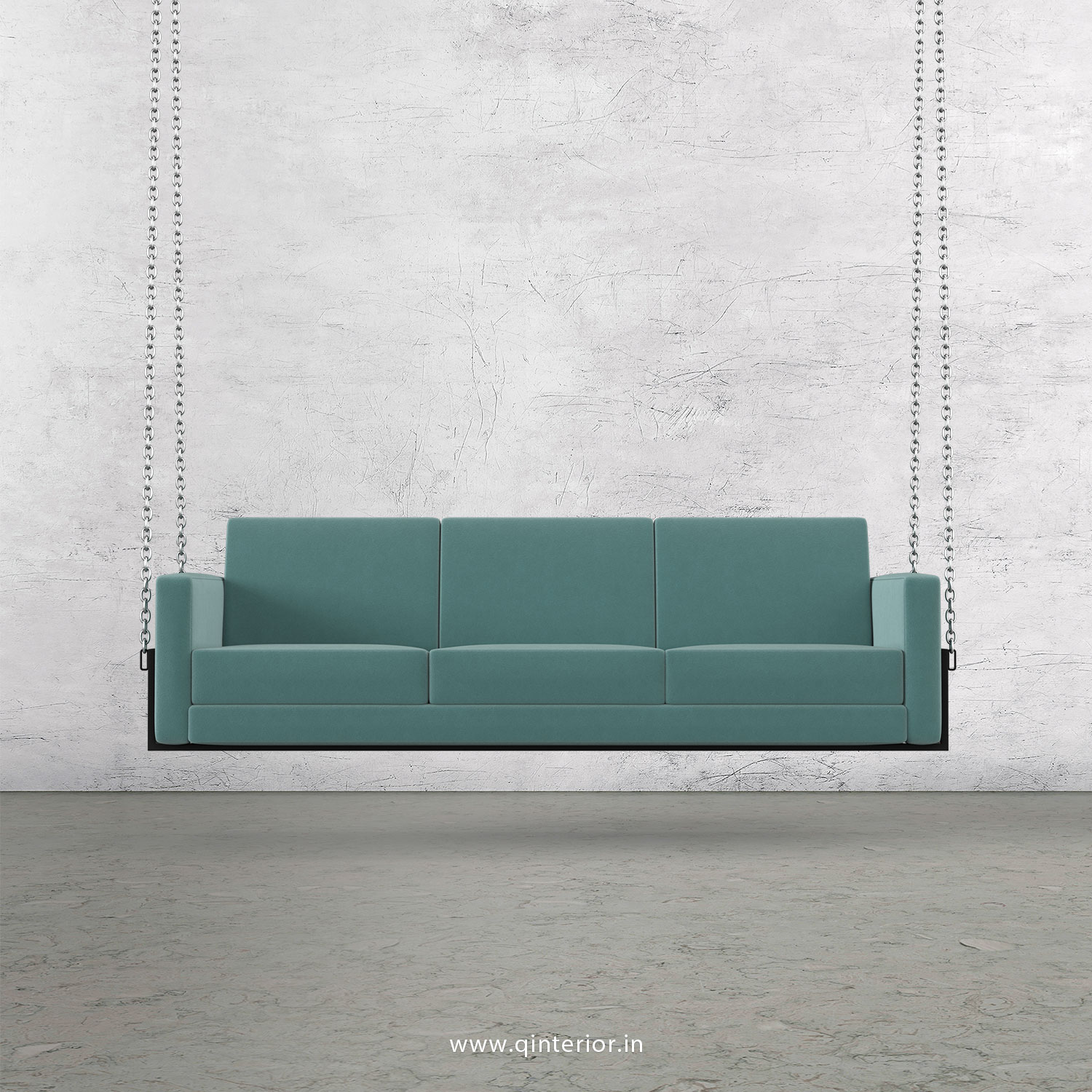 NIRVANA 3 Seater Swing Sofa in Velvet Fabric - SSF001 VL14