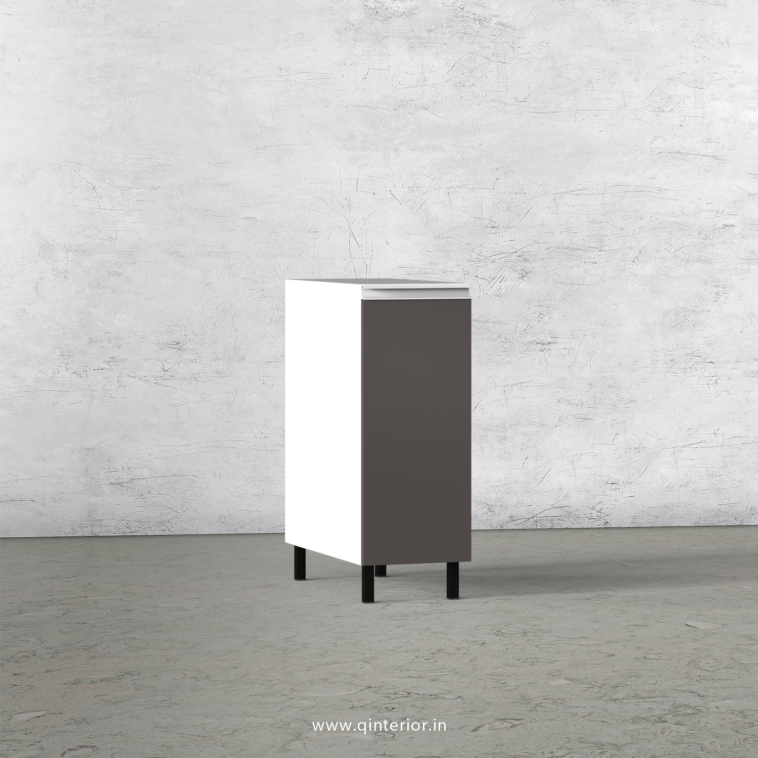 Lambent Kitchen Two Layer Pull Out Unit in White and Slate Finish - KBB801 C16