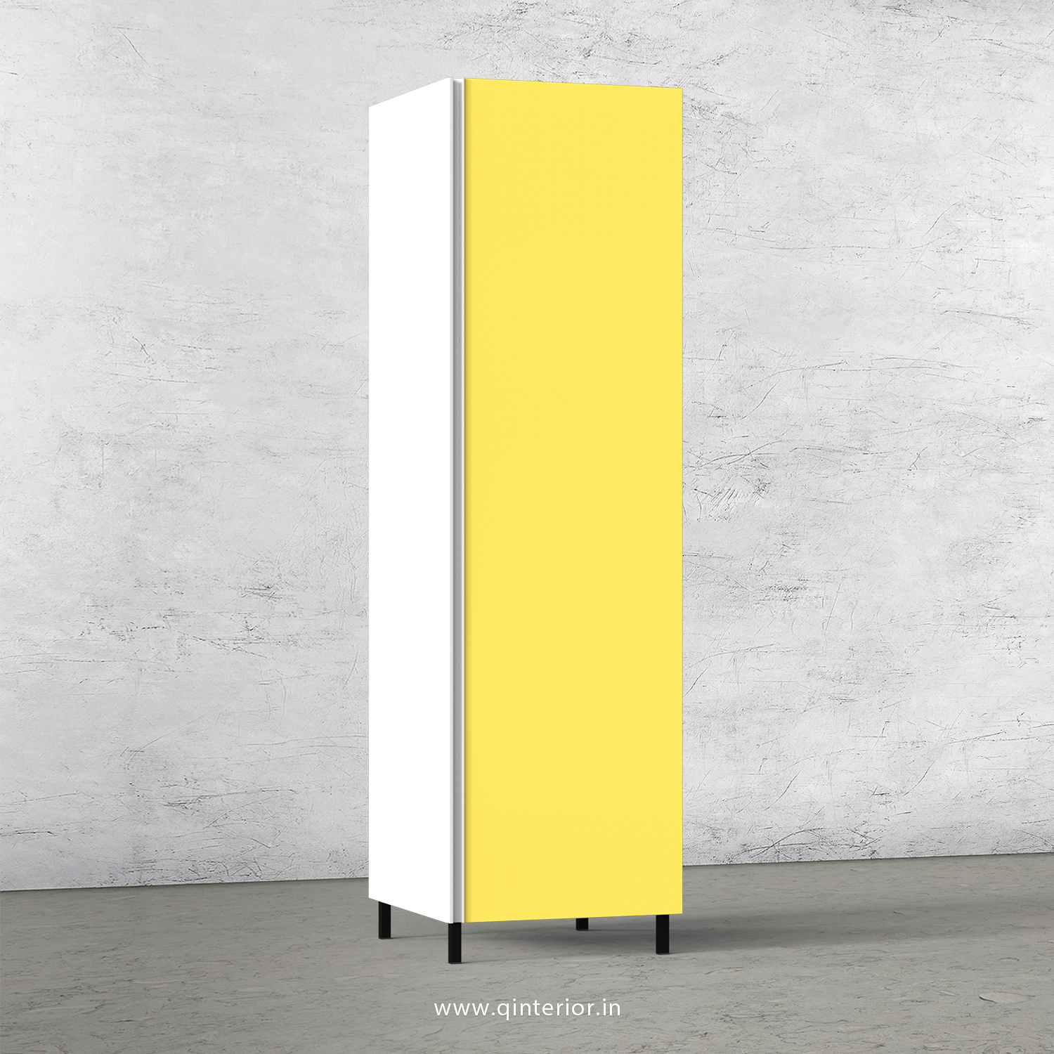 Lambent Kitchen Tall Unit in White and Marigold Finish - KTB801 C89