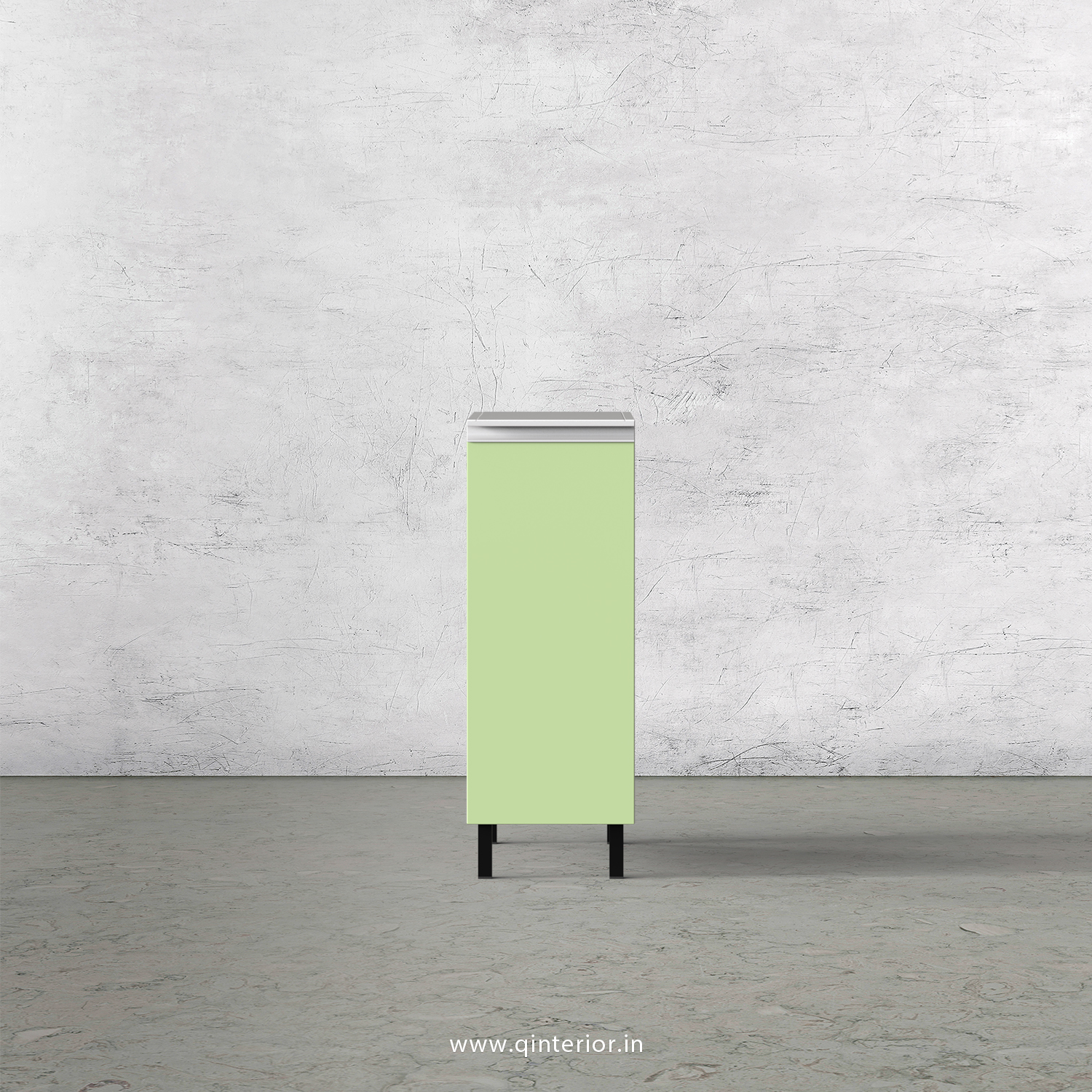 Lambent Kitchen Two Layer Pull Out Unit in White and Pairie Green Finish - KBB801 C83