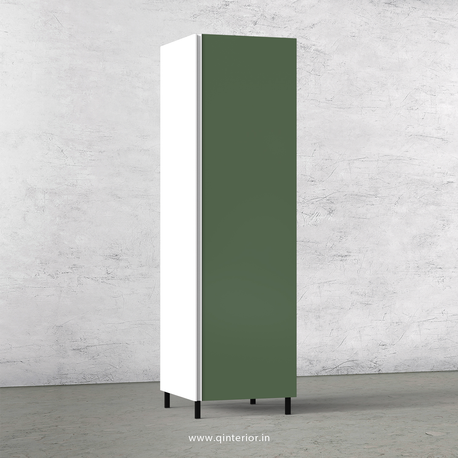 Lambent Kitchen Tall Unit in White and English Ivy Finish - KTB801 C82
