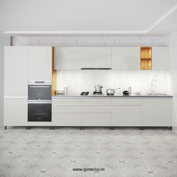 Straight Kitchen in Oak and Pale Grey Finish - KTS001