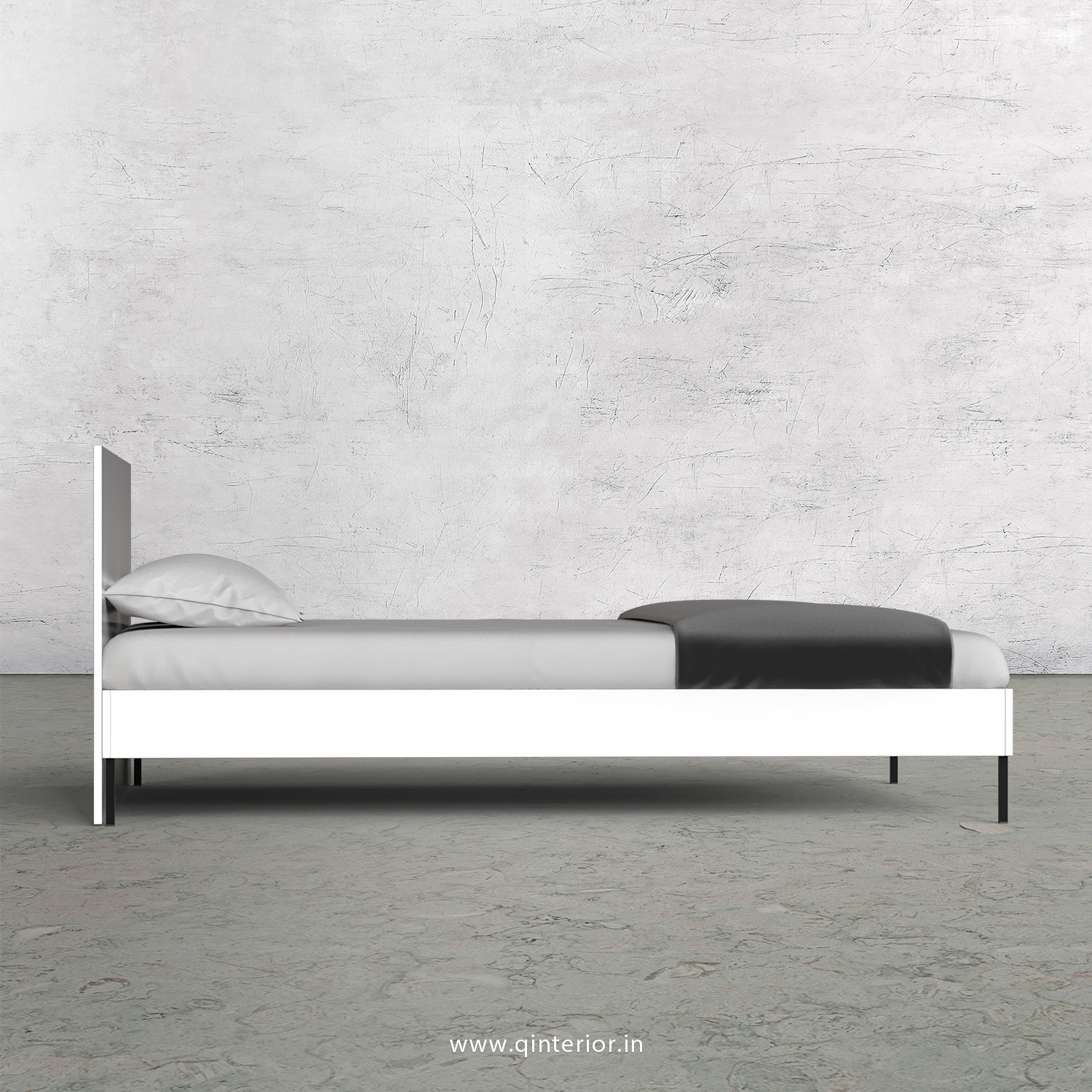 Stable Queen Size Bed in White Finish - QBD105 C4
