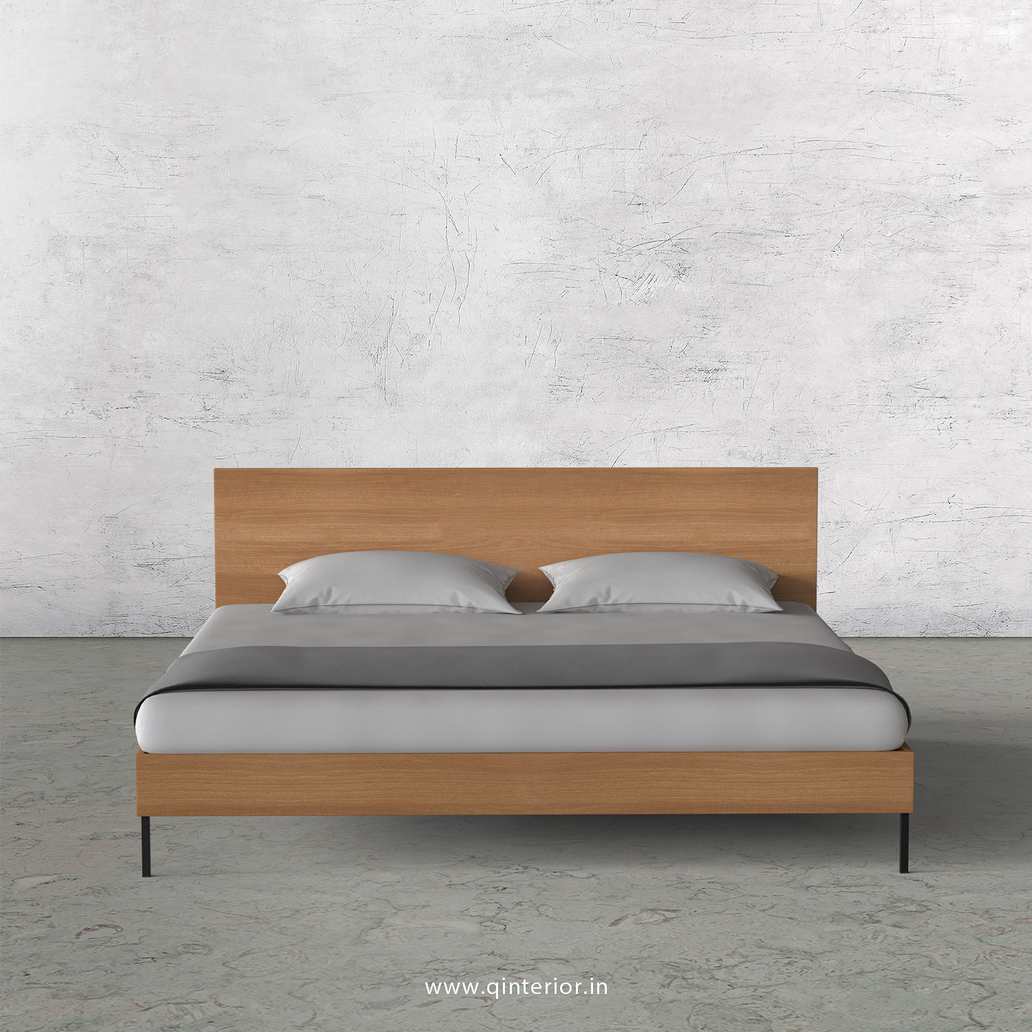 Stable King Size Bed in Oak Finish - KBD105 C2