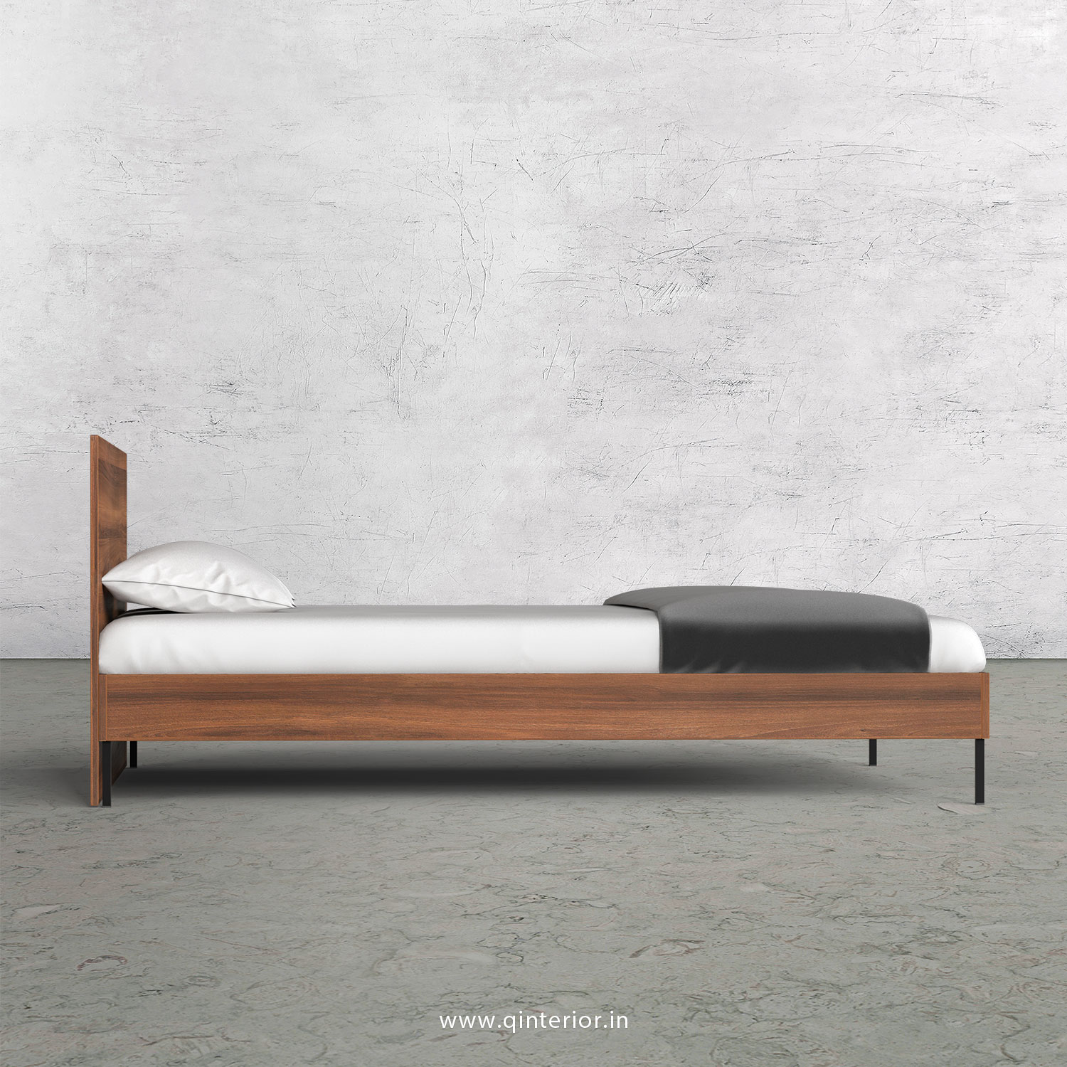 Stable Queen Size Bed in Teak Finish - QBD105 C3