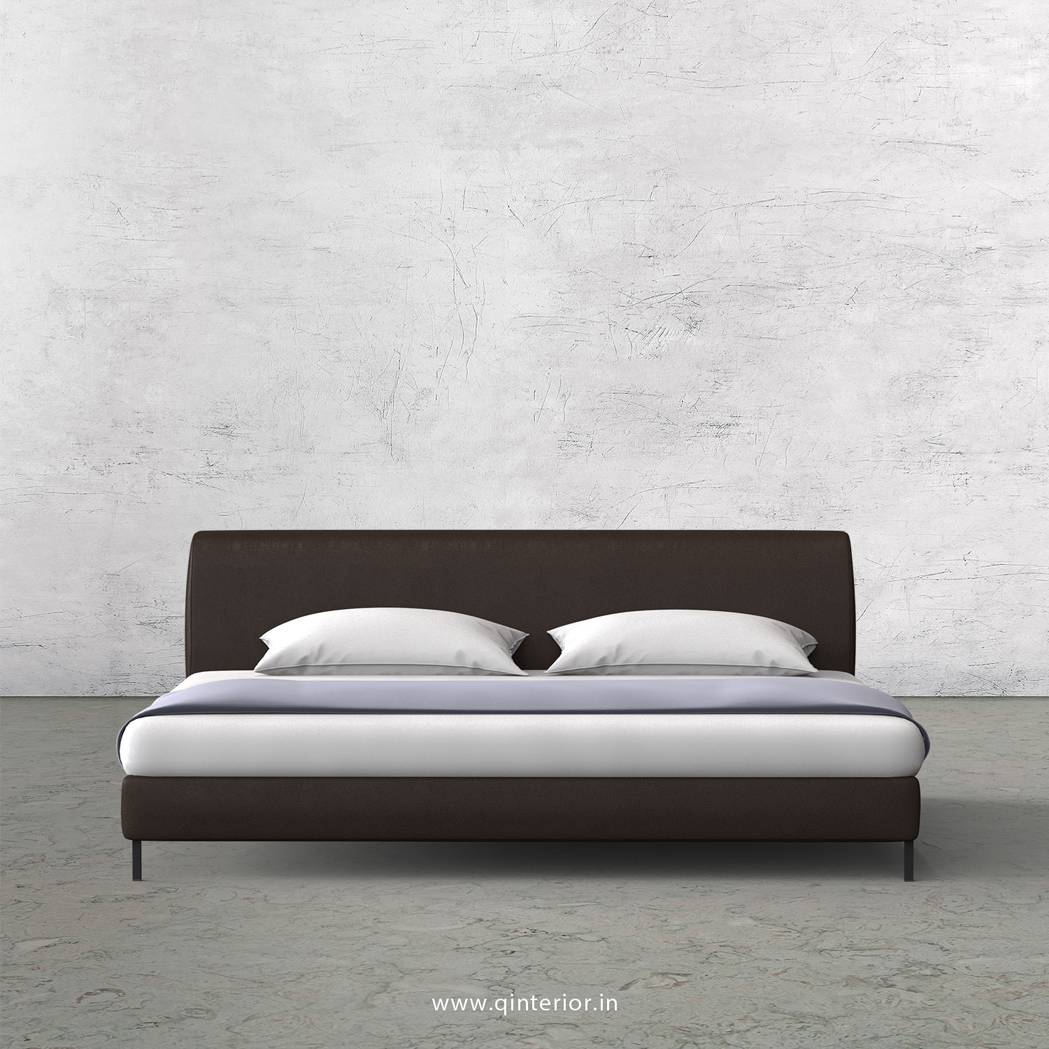 Luxura King Size Bed in Fab Leather Fabric - KBD003 FL16