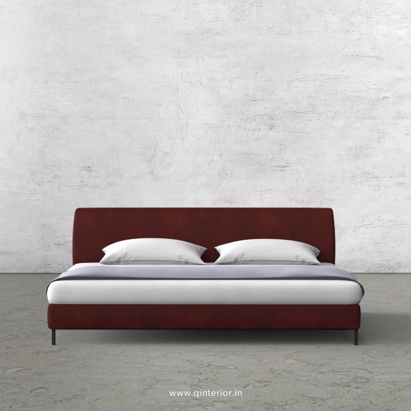 Luxura King Size Bed in Fab Leather Fabric - KBD003 FL08