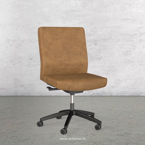 Office Armless Chair in Fab Leather - OVC001