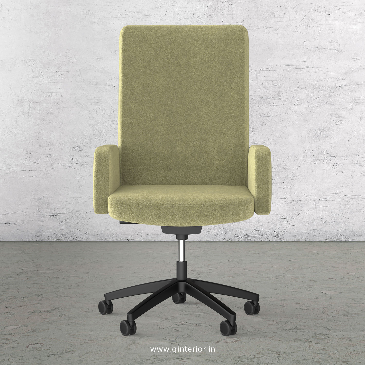 Office ArmRest Chair in Velvet Leather - OEC001