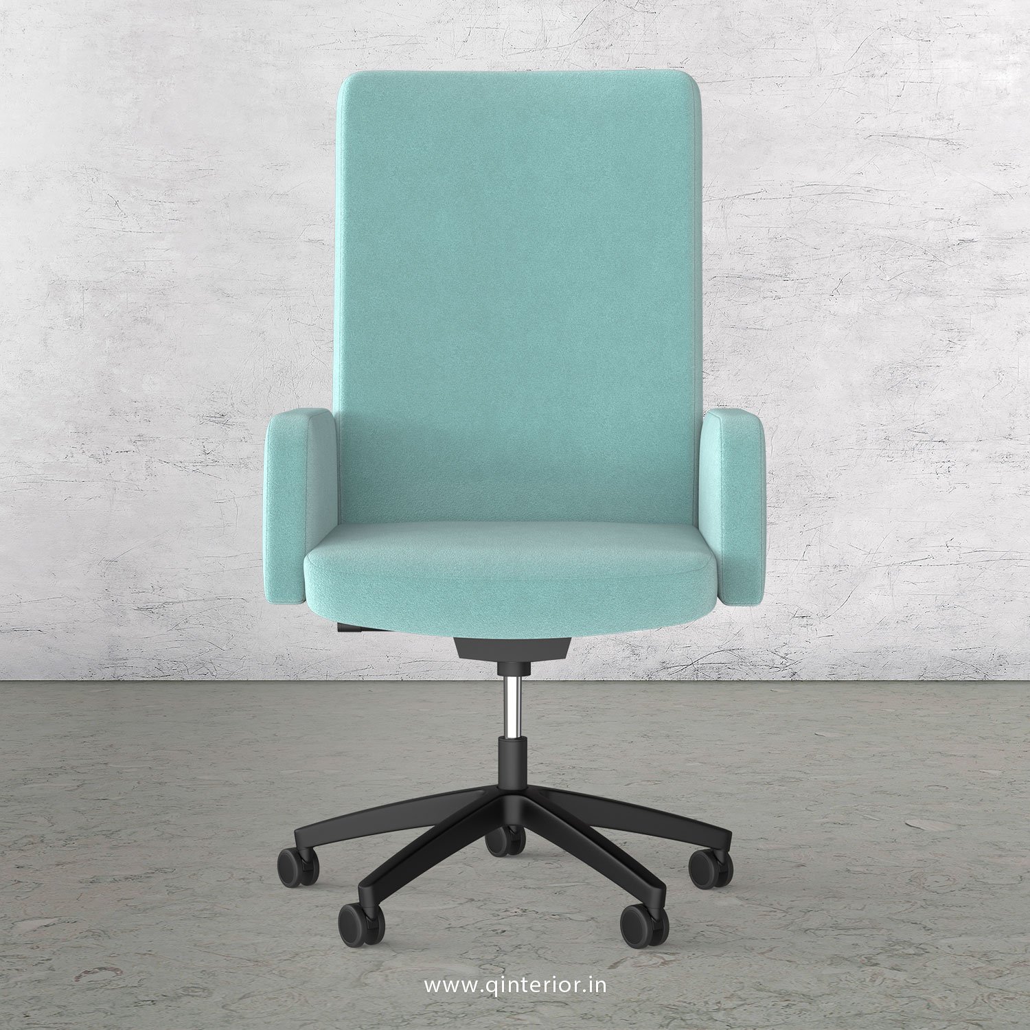 Office ArmRest Chair in Velvet Leather - OEC001