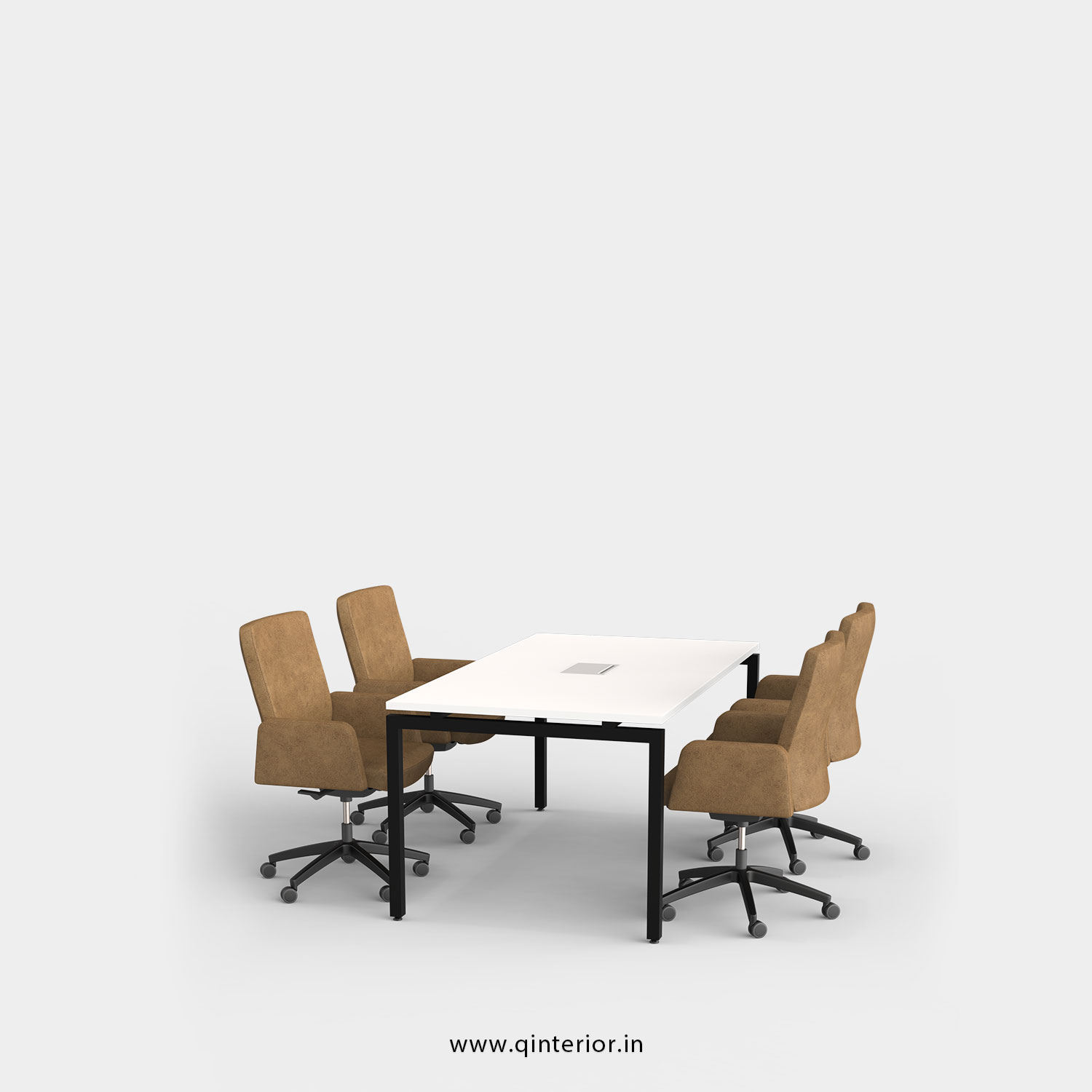 Montel Meeting Table in White Finish - OMT001 C4