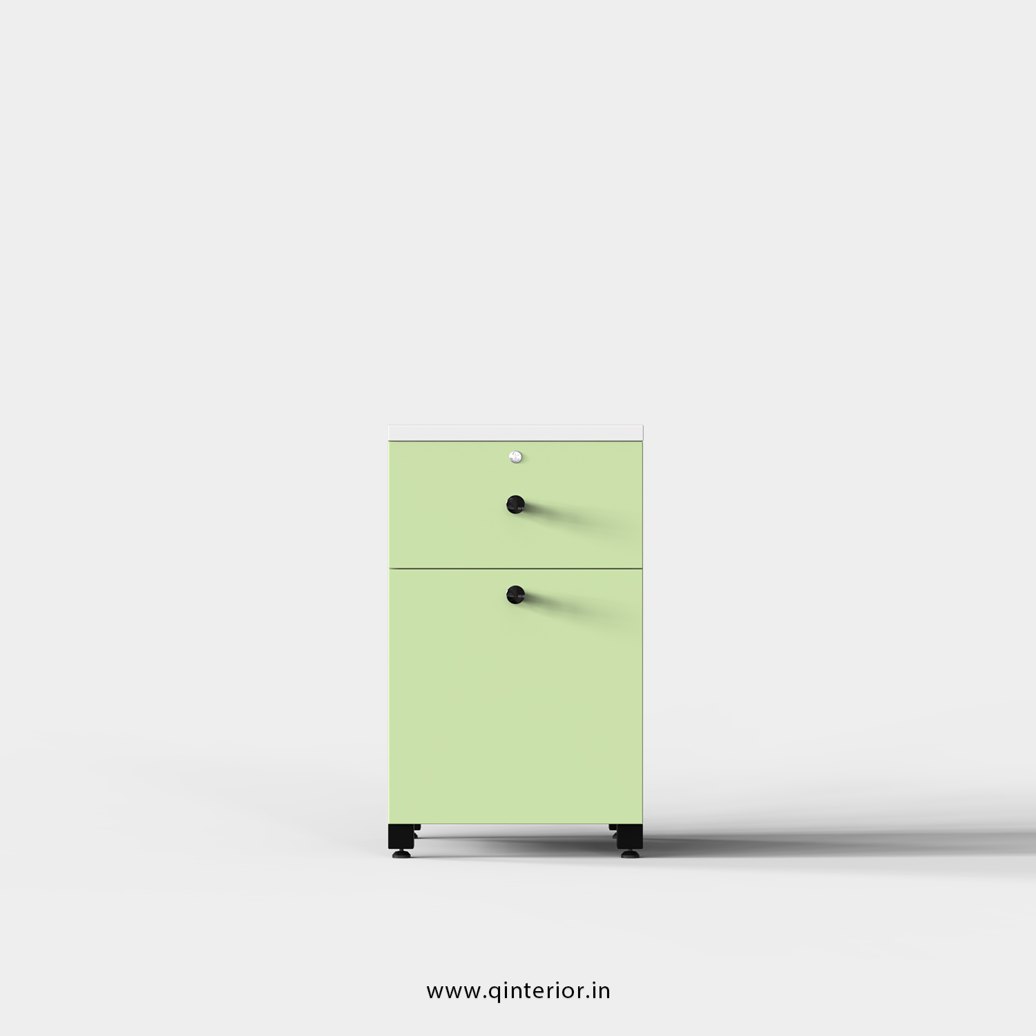 Lambent Pedestal Unit in White and Pairie Green Finish - OPU002 C83