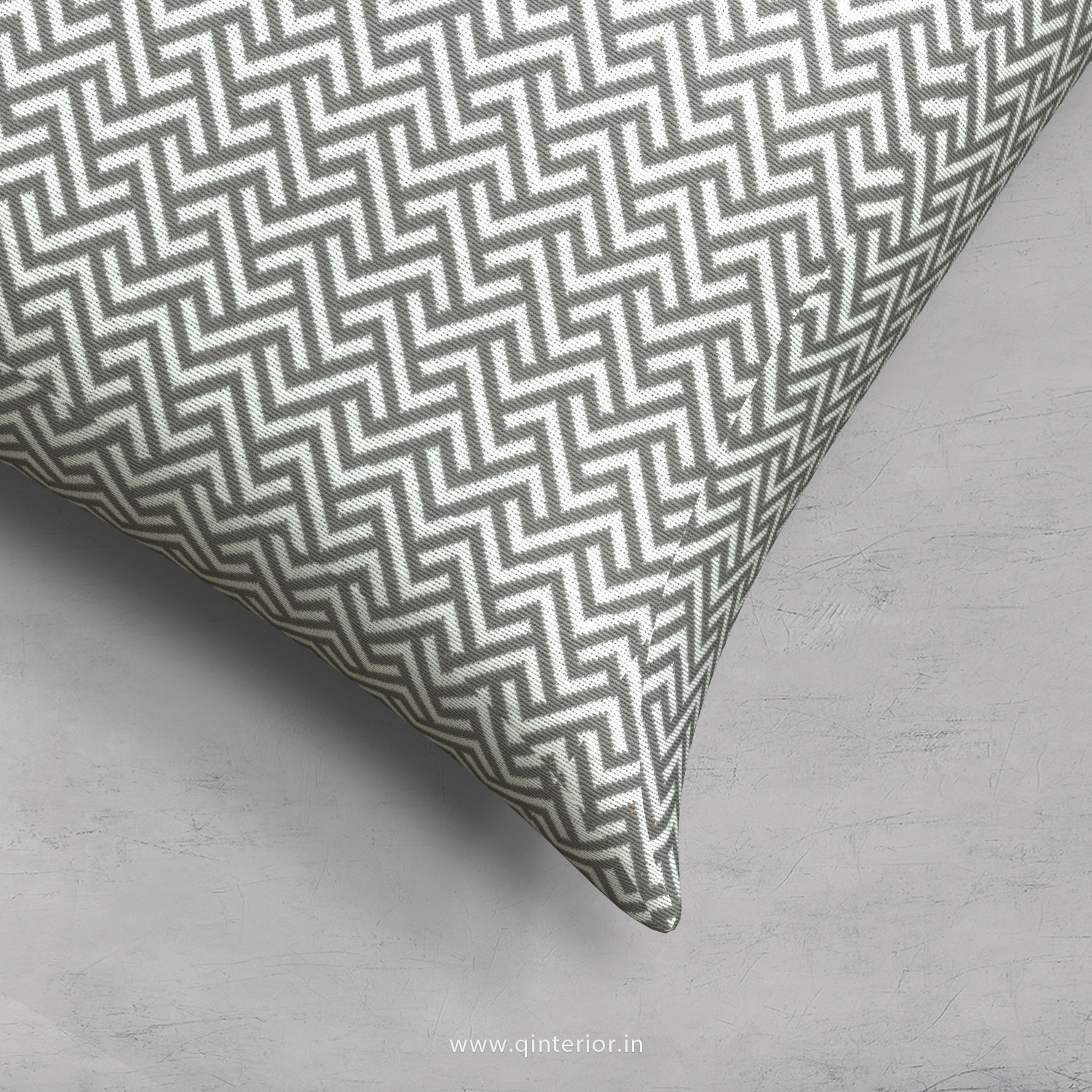 Grey Zigzag Cushion With Cushion Cover - CUS002 CP
