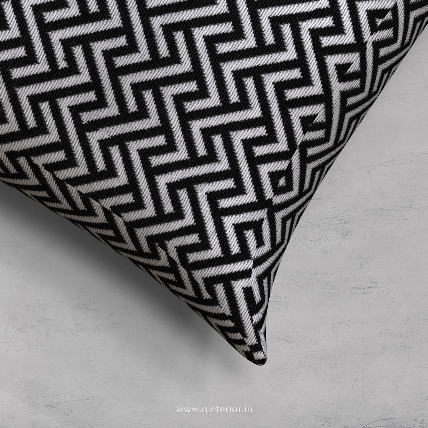 Black Zigzag Cushion With Cushion Cover - CUS001 BG